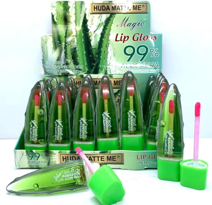 Beauty Alovera Soothing Gel Lip balm Color Changing lipgloss MATTE ME  Aloe Vera  99% Soothing Gel  Magic Lip Gloss Light Pink Shade