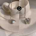Heart Photo Locket Necklace - Set of 2 Photo Locket Necklace - Couple Personalized. 