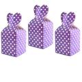 PURPLE POLKA DOT GOODY BOX PACK OF 10 PURPLE THEME PARTY FAVOR BOXES. 