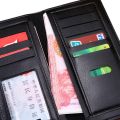 Luxury Men Utra-Thin Long Wallet Woven Pattern Multi-Card Male Clutch. 