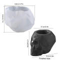 Skull Silicone Mold | Skull Head Mould Skull Silicone Mold Casting Craft | Skull Resin Mold for Makeup Brush Holder, Succulent Plants Pot, Ashtray, Halloween Plaster. 