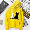 Trendy 2 CAT CUTE Tag Print Kangaroo Hoodie huddy Pocket Drawstring Casual Pullover Hodie Clothing Long Sleeves Export Quality Huddie Winter Wear Smart Fit Hoody For Women Girls. 
