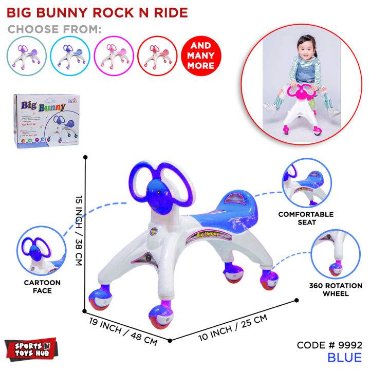 Big Bunny Baby Infant Walker, Baby Step Infant Bike Ride On, Walking Kids Toys, Car Four Wheel Balance Walker Kids For Toddlers Easy To Learn, Melody Musical Toy, Best Toys Gift For Kids Children Boys, Girls Activity Rattle Babies : 6mS4dzch