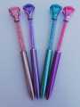 Diamond Pens,Bling Metal Pens Ballpoint Pen School and Office Supplies with Large Diamond. 