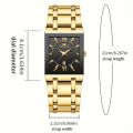 VA VA VOOM Men's Watch, Fashion Stainless Steel 3ATM Waterproof Calendar Square Quartz Wristwatch, Ideal choice for Gifts. 
