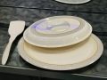Tray - Rice Tray with Cover - Rice Serving with Cover Tray High Quality Double Glazed Melamine Tray Size  (Free Rice Serving Spoon). 