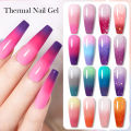 BORN PRETTY Glitter Thermal Gel Nail Polish 3 Colors Temperature Color Changing Autumn Winter Nails Semi-permanent Soak Off Nai. 