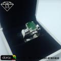 Natural Emerald Stone Ring , Emerald Gemstone Ring , Handmade 925 Silver Zamrud Ring. 