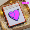 Miniature Projection Torch Lighter Windproof Cross-Border Personalized Gift Lighter Heart-Shaped Gas-Electric Dual-Purpose Lighter. 