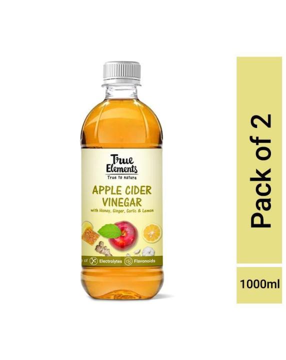 Unfiltered Apple Cider Vinegar Garlic,Ginger,Lemon and Honey, 500ml (Pack of 2)