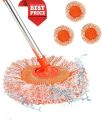 Ultimate Spin Mop Pro Set: Premium Stainless Steel Pole, High-Efficiency Microfiber Refill, and 360° Flexible Head for Effortless, Spotless Cleaning at Home or Office.. 