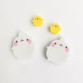 【NEW】 2 Pcs/Pack Molang Rabbit Duck Eraser Rubber Eraser Primary Student Prizes Promotional Gift Stationery. 