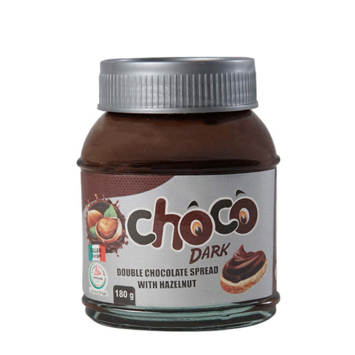 Milkyz Food Choco Dark Double Chocolate Spread With Hazelnut 180g Jar Bottle