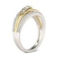 【IKE】Luxury Designer Engagement Ring for Women Vintage Sparkling Crystal Infinity Ring Bridal Wedding Party Anniversary Gift Jewelry. 