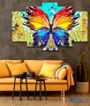 Butterfly Painting 5 Piece Modular HD Printed Wall Frame. 