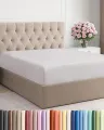 Fitted Bed Sheets - Cotton Jersey - Solid Colors - Elastic Ends. 