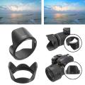 【3C VictoryEagle Store】Mayitr 1pc Camera Lens Hood Black HB-N106 Lens Hood For Nikon D5300 AF-P DX NIKKOR 18-55mm VR Lens. 