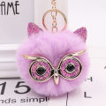 Beautiful Big Eye Owl Pom Pom keychain for girl bags. 