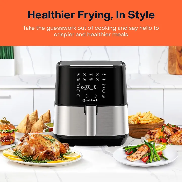 Nutricook%20Air%20Fryer%202,%201700%20Watts,%20Digital%20Control%20Panel%20Display,%2010%20Preset%20Programs%20With%20Built-In%20Preheat%20Function,%205.5%20Liters,%20Brush%20Stainless%20Steel/Black,%20Af205%20-%20Image%208