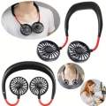 Wearable Shoulder Fan - Fans 3 Speed Adjustable Rechargeable Hands-free Cooling Wearable Portable Sports Mini Neck Fan Hands Free Sport Hanging Neck Fann. 