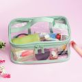 Discover the Elegance of Crystal Clear Beauty: Premium Double-Layer Transparent Cosmetic Bags for Organized Bliss! designed makeup bags combine practicality, style, and durability. Crafted from premium. 