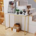 Console table living room furniture rectangle console table hotel black wood or black top metal contemporary Hallway entry table. 
