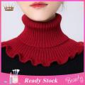 Pullover Warm Neck Protection Cozy Turtleneck Knitted Sweater with Shoulder Winter Warmth for Southeast Asian Fashionistas Solid Color Scarf. 