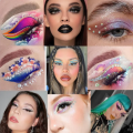 Crystal Tattoo Eye Sticker Glitter Makeup Temporary Rhinestone 3D Face Decoration Stickers. 