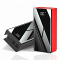 Royal R3 30000 Mah Power Bank Portable Power Bank with Digital Display, Mirror Reflective Portable power bank with Four Outputs for Iphone Android Phones Mirror design. 