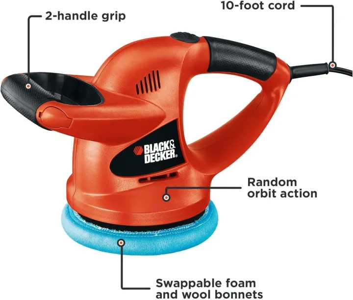 Black%20n%20Decker%20Random%20Orbit%20Car%20Polisher%20Waxer%206%20inch%2060%20Watts%20Electric%20KP600%20-%20Image%208