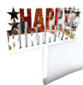 Happy Birthday Cake Topper Golden / Silver Dessert Decoration Supplies for Birthday Party Celebration available  in many designs. 
