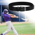 Baseball Belt Softball Belt Adjustable Unisex Waist Band Fine Workmanship Black. 