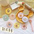 ins wind cartoon cute small mirror makeup mirror portable portable mirror female mini round mirror storage. 
