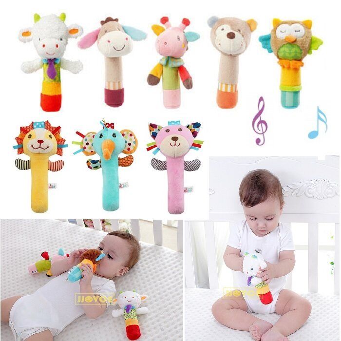 JJovce SKK Baby Soft Rattle Toy / Plush Hand Rattle Toy / Animal Hand Rattle Bells Toys
