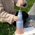 3pcs ~ 2pcs Motivational Water Bottle With Straw, Bottle & Straw Cleaner, Gradient Color Drinking Water Bottle For Girls And Female Gym With Handle, Portable Water Bottle For School, Fitness, Outdoor Sports, BPA Free Grade Plastic Travel Water Bottles. 