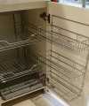 Wellmax Kitchen Corner Basket Shelf- PTJ017K/J- Iron- Silvergrey+Chrome. 
