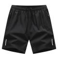 Ice Silk Men Cargo Shorts Sports Summer Quick Dry Leisure Fitness Solid Color Short Trousers Unique Reflective Strip Design. 