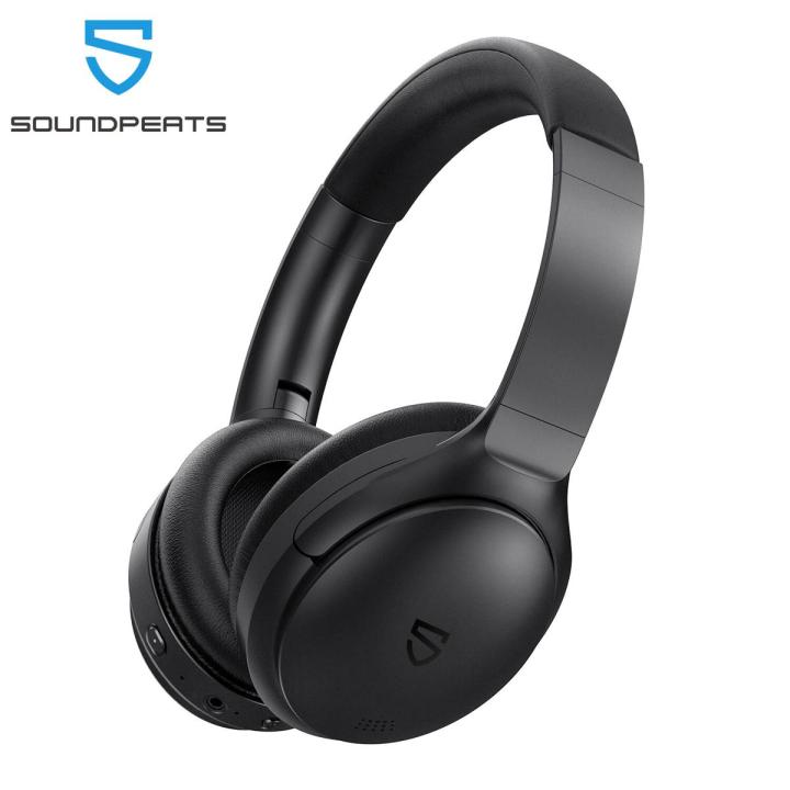 Original Soundpeats A6 Hybrid Over Ear Headphones 40 Hours Playtime Active noise cancellation