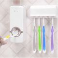 Wall Mounted Toothpaste Dispenser - Hands-Free and Hygienic Toothpaste Squeezer with One-Touch Button, Easy to Install and Refill, Space-Saving and Practical Design, Ideal for Bathroom Organization and Toothpaste Management. 