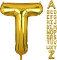Metallic Foil Balloon 16" Inch Gold Alphabet Letter ABC Balloons, Aluminum Hanging Foil Film Baloon for Wedding, Birthday Party Decoration, Bridal Shower, Baby Shower, Anniversary Banner Air Ballon. 