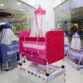 Baby Bed With Swing M7dx In Metal Frame Cot & Cradle With Stand Support & Mosquito Net. 