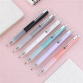 6 Piece 0.5Mm Black Ballpoint Pens with Soft Grip, Silver Clip, and Writing Black Ink. 