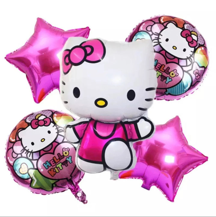 HELLO KITTY FOIL BALLOON SET PACK OF 5 FOIL BALLOONS