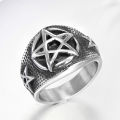 Five point star shaped finger rings classic retro punk rings for men gothic rings in south africa. 