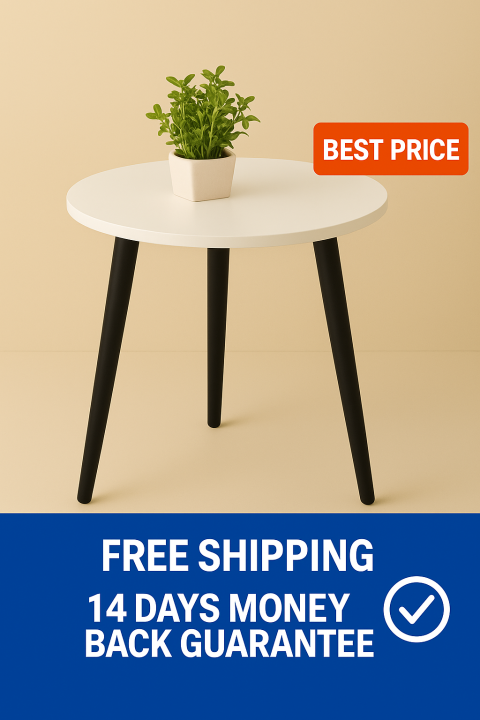 Coffee Table Decorating Items For Home Furniture Round Table Tables Table Decoration Pieces Tables For Living Room Table Curved Foldable Side Table cooffee table 16 Inches Top and 20.5 Inches Height  with Solid Wooden legs Sure Shop