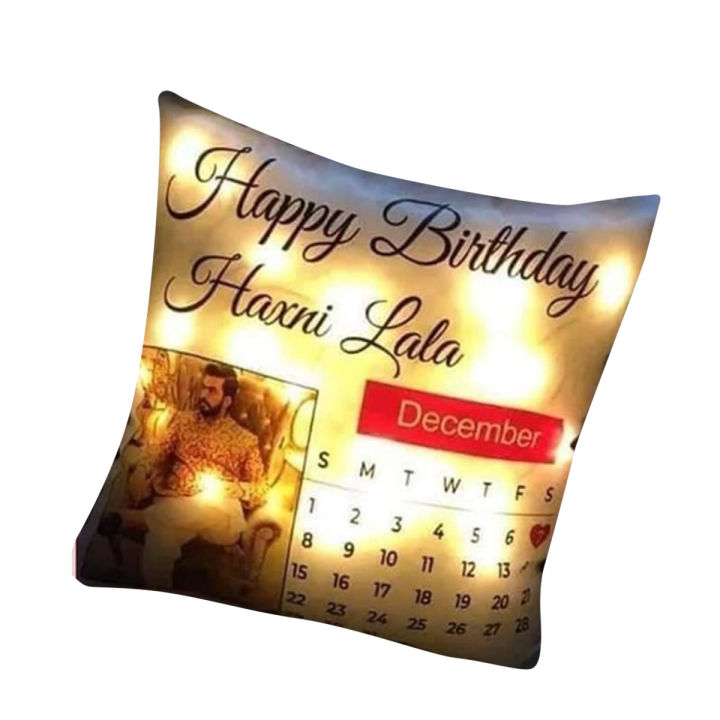 Customized Led Cushion LED Light Pillow Personalized with your Name Photo on LED Cushion Daraz.pk