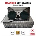 Fashion Polarized & Branded Sunglasses Metal Round Frame UV Protection for Men Women Goggle with Protection Box. 