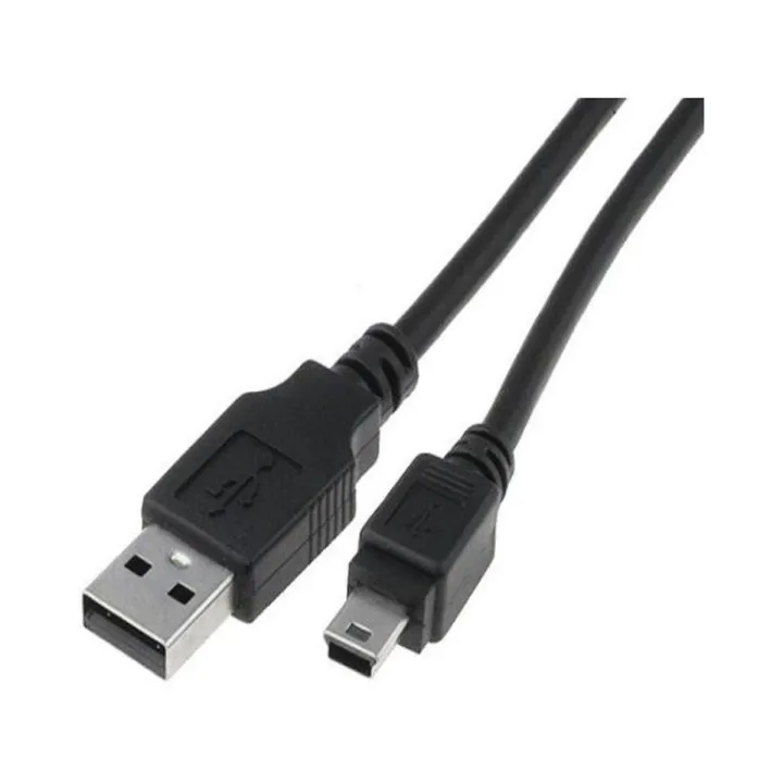 USB%202.0%20A%20to%20Mini%20B%205-Pin%20Data%20Sync%20Cable%20Black%20-%20Image%204