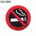 4 Pics Car No Smoking Rubber Signs Sticker - No Smoking Rubber Warning Logo. 
