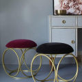 Metal Stool Ottoman Stool Sitting Stool Round Shape for Living Room Furniture Ottoman puff for Sitting Ring Gold Legs Single Piece STM. 